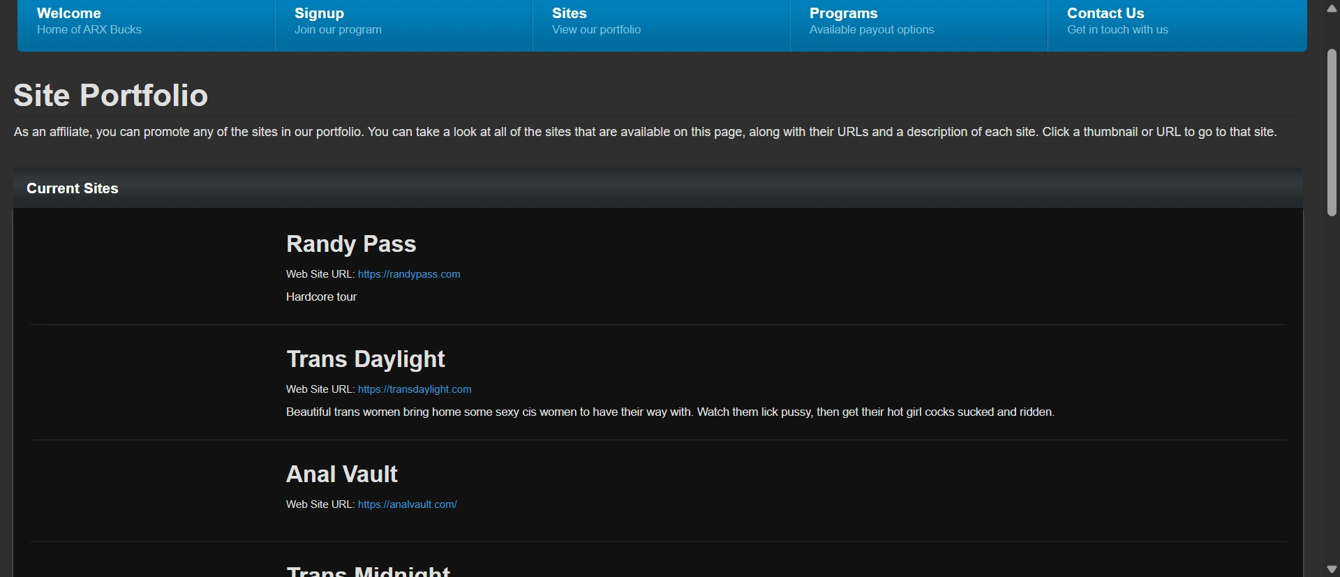 ARXBucks screenshot