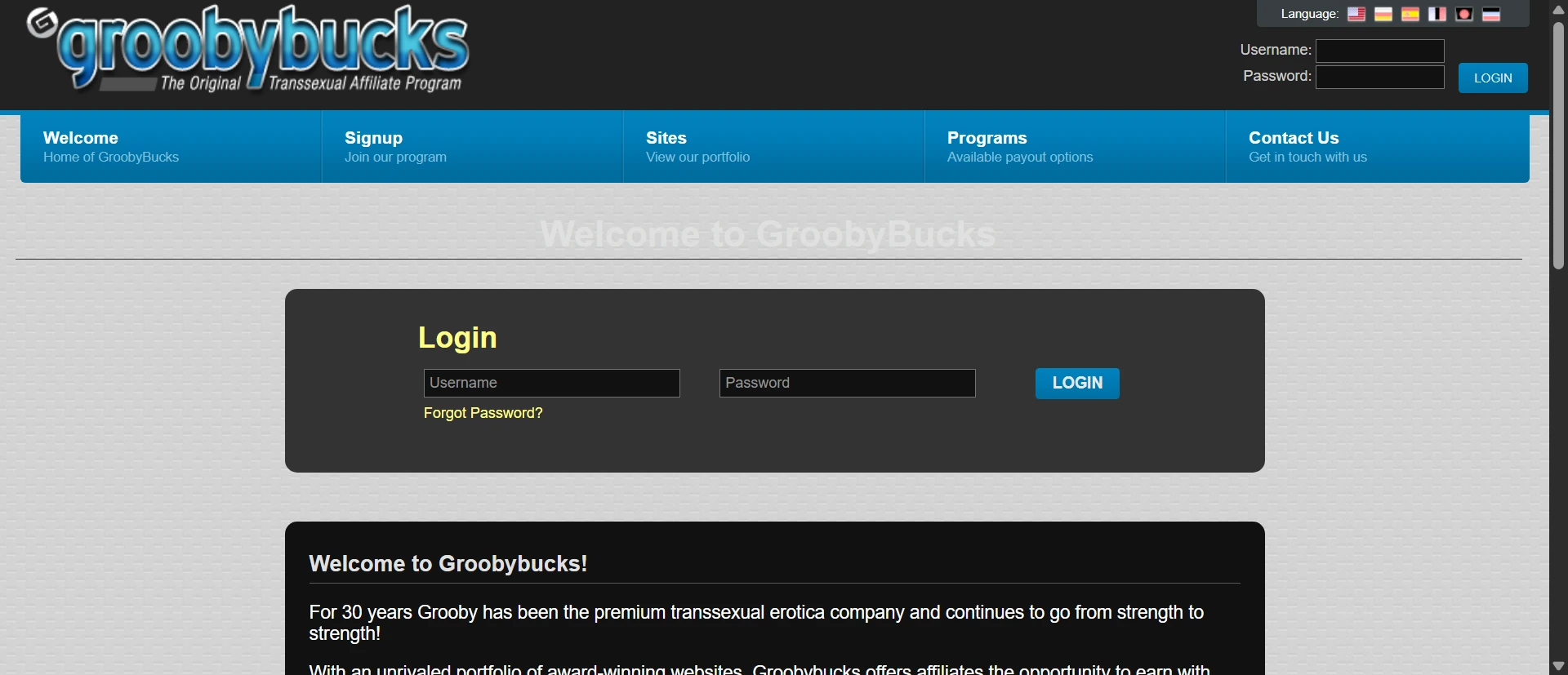 GroobyBucks screenshot