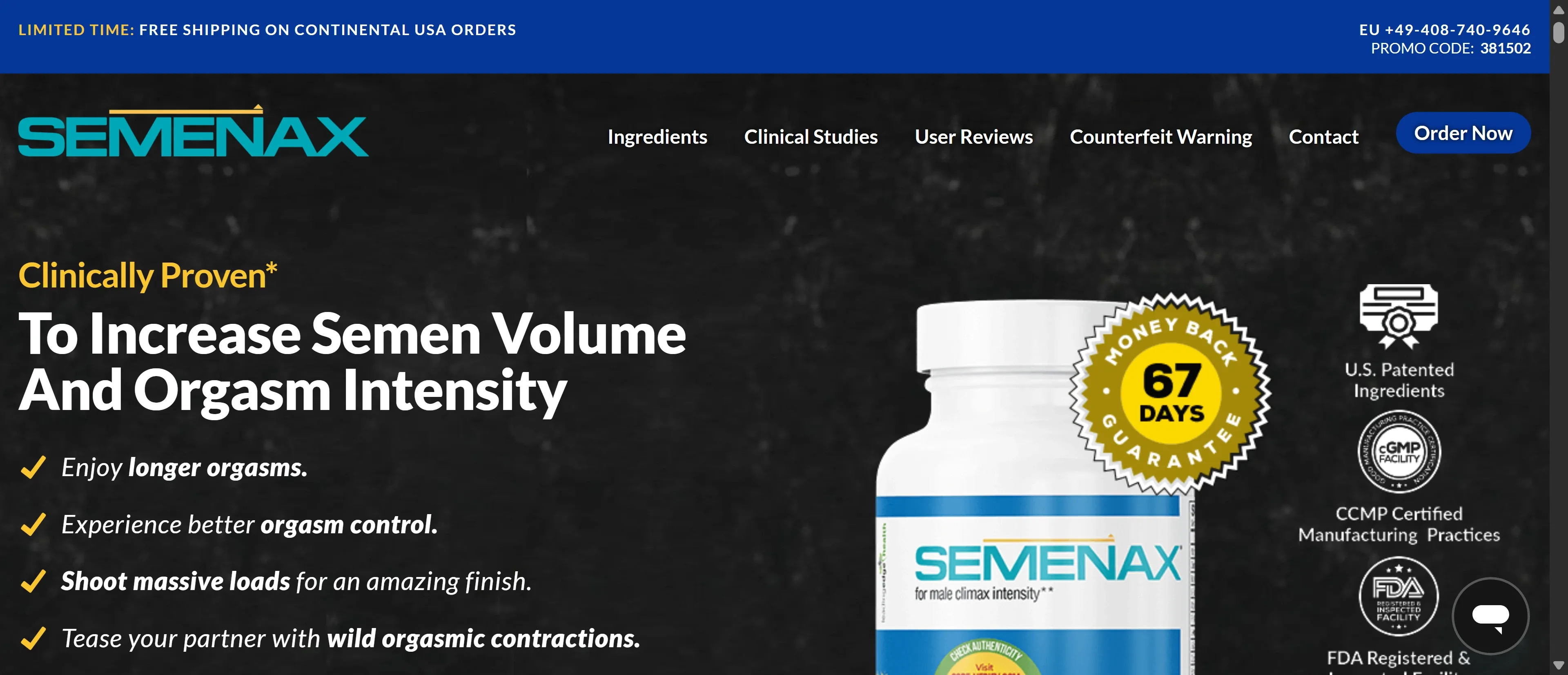 Semenax screenshot