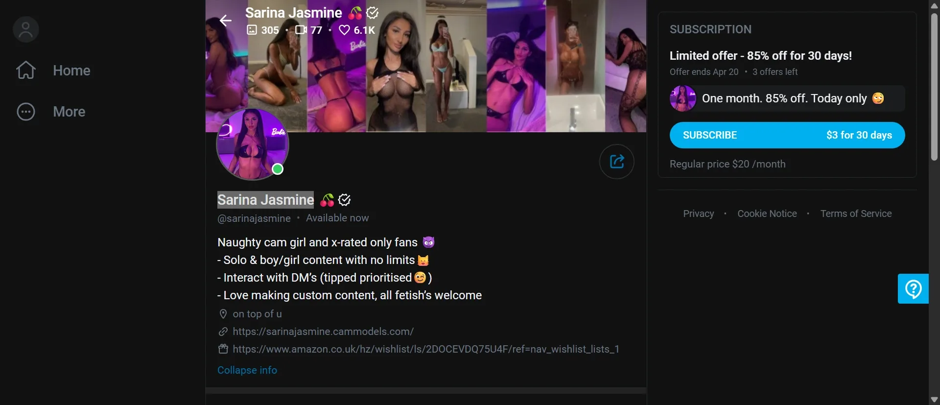 Sarina Jasmine screenshot