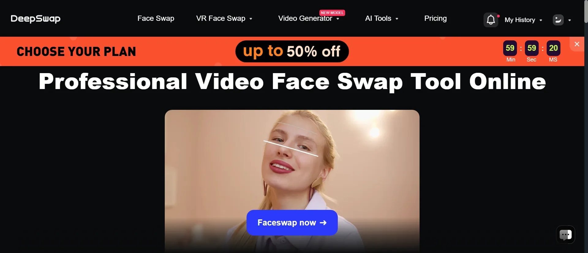 DeepSwap screenshot
