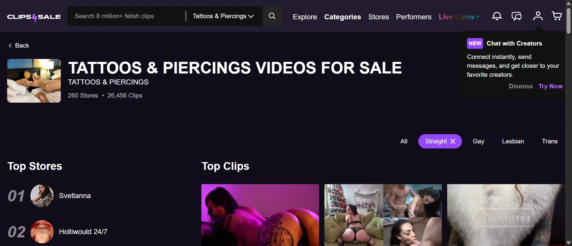 Clips4Sale Tattoos screenshot