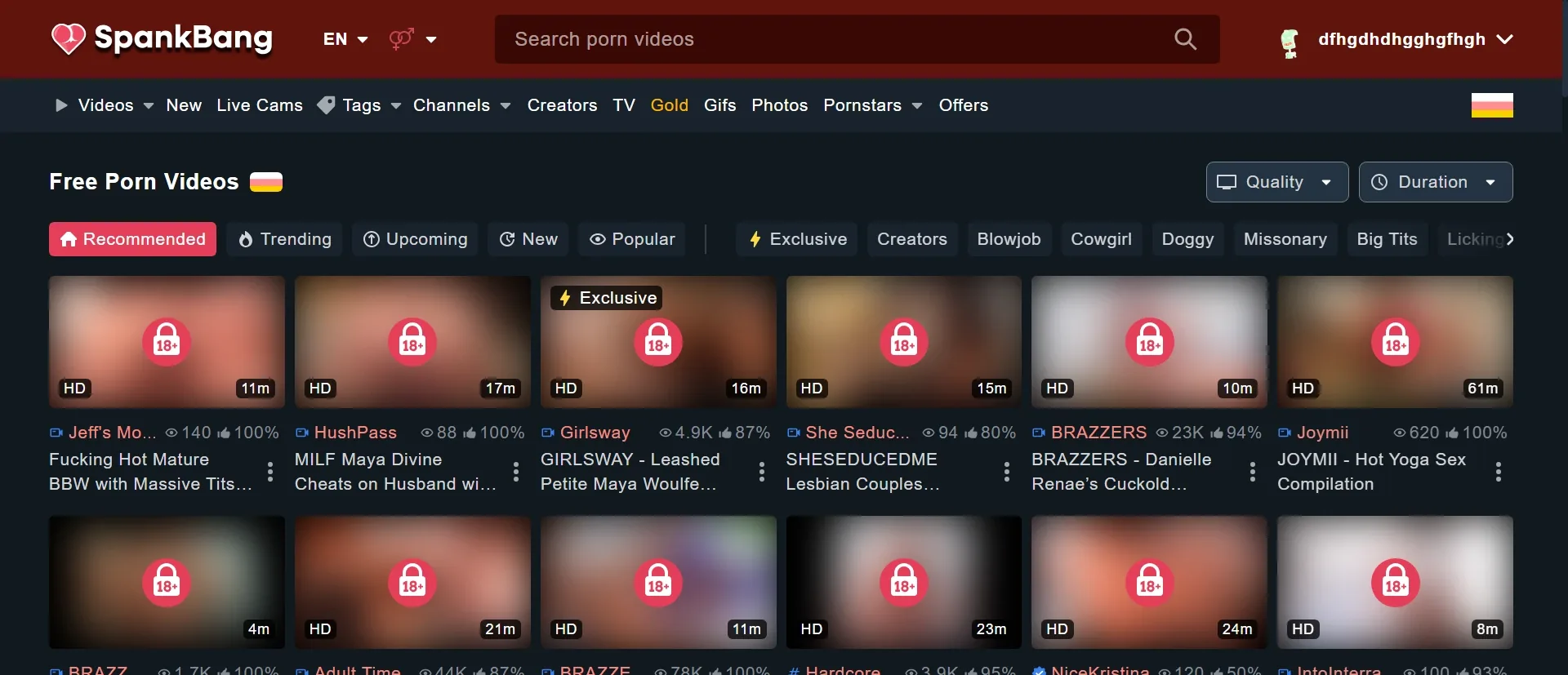 SpankBang Tattoo screenshot