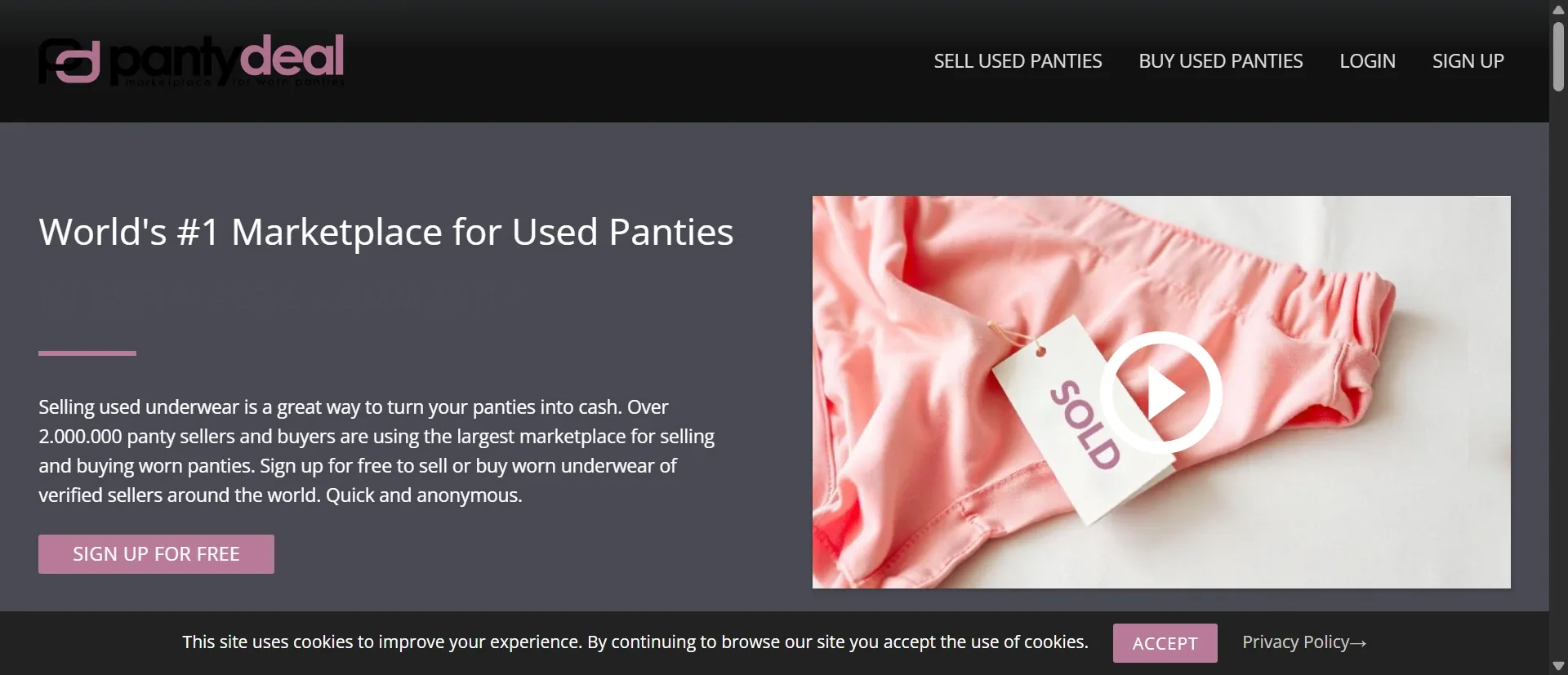 Pantydeal screenshot