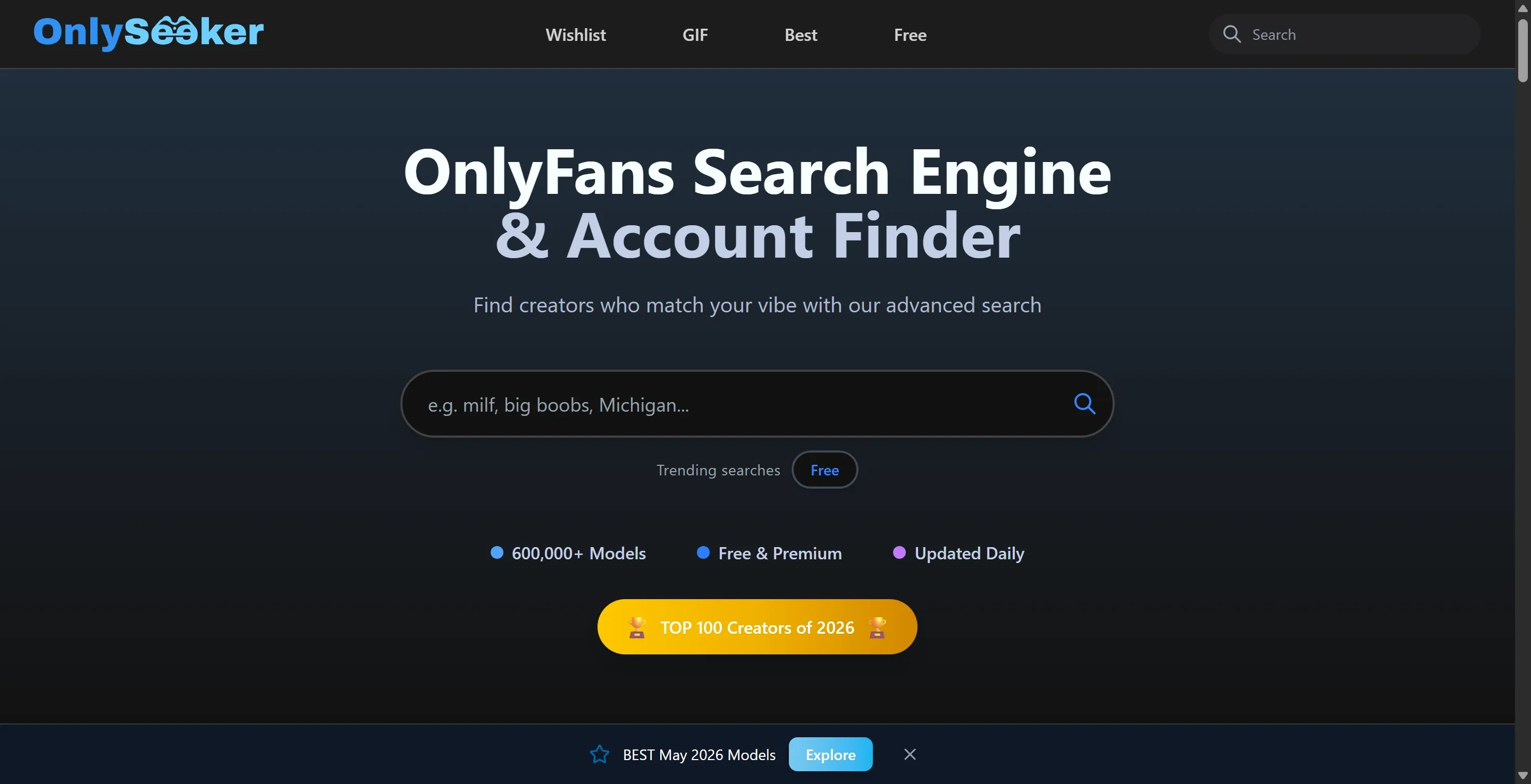 OnlySeeker screenshot