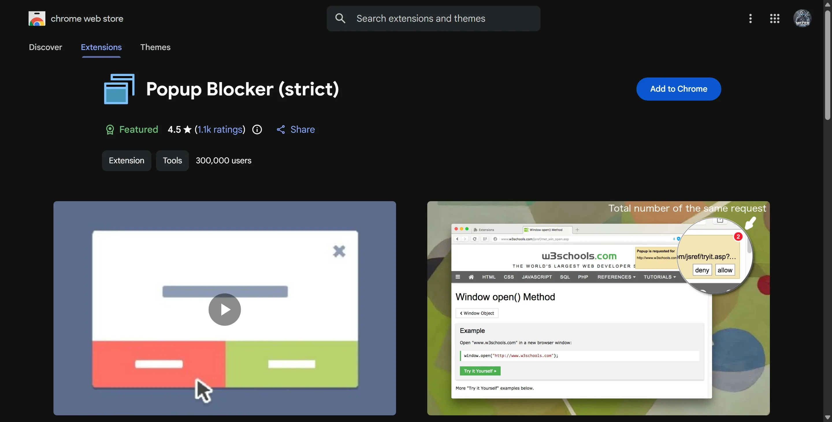 Popup Blocker Strict