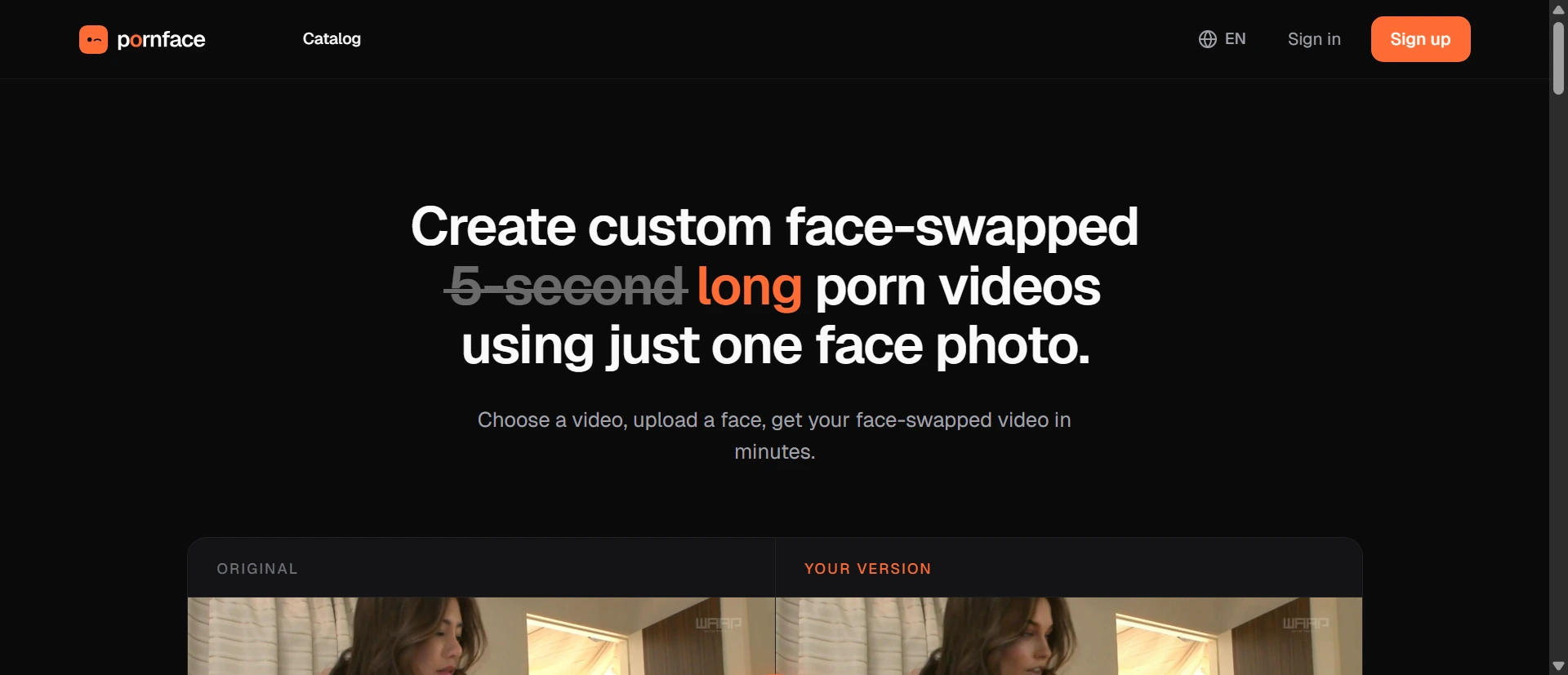 Pornface screenshot