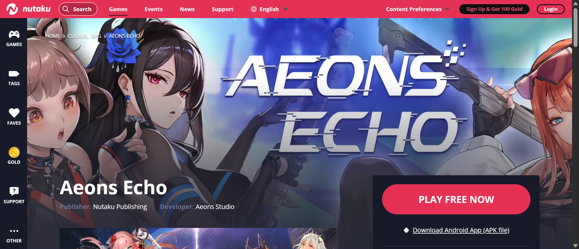 Aeons Echo screenshot