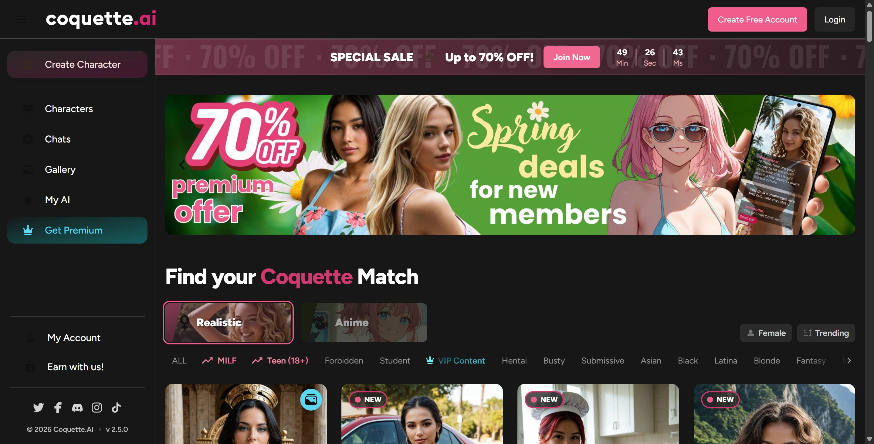 Coquette AI screenshot
