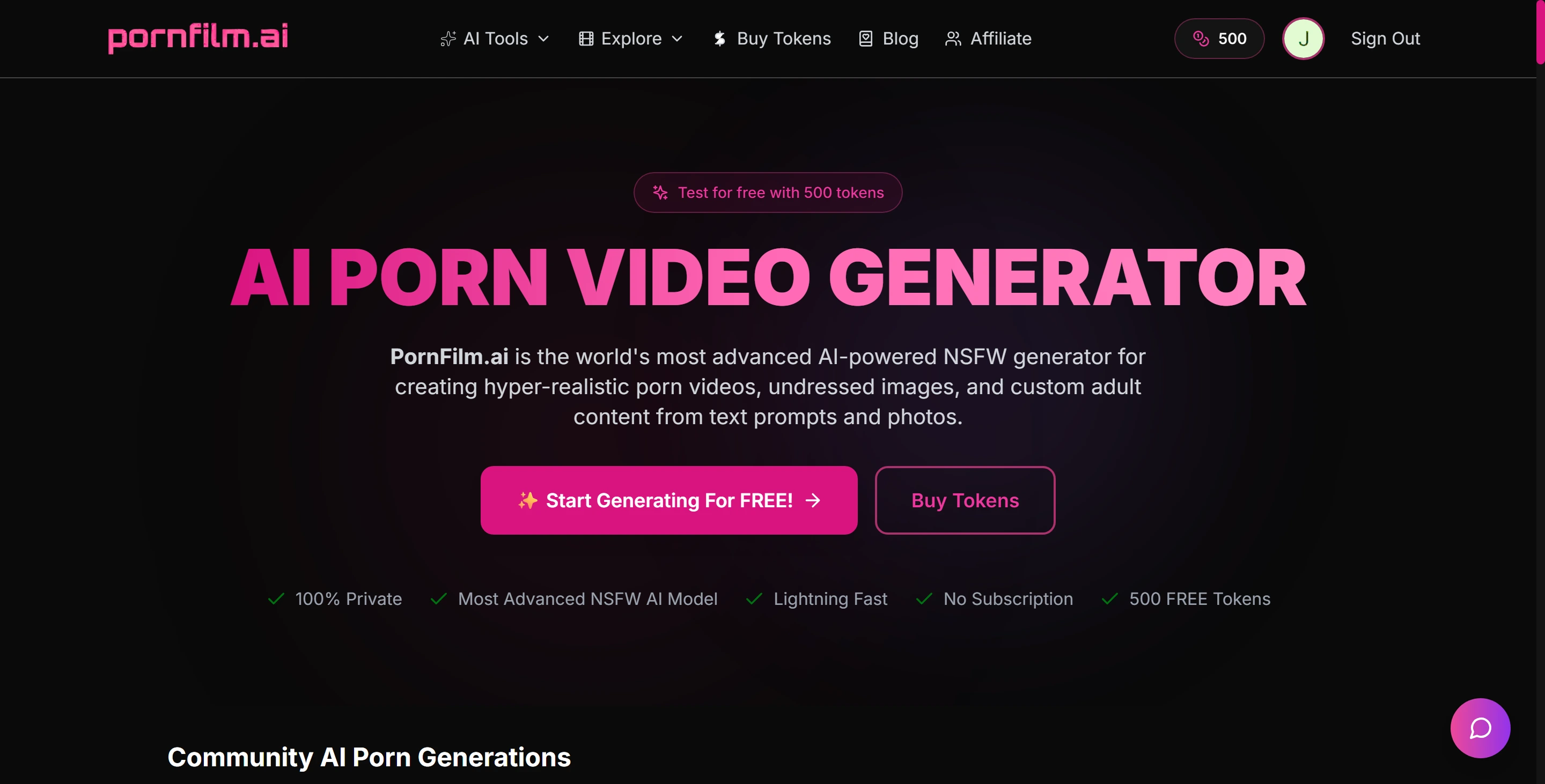 PornFilm AI screenshot
