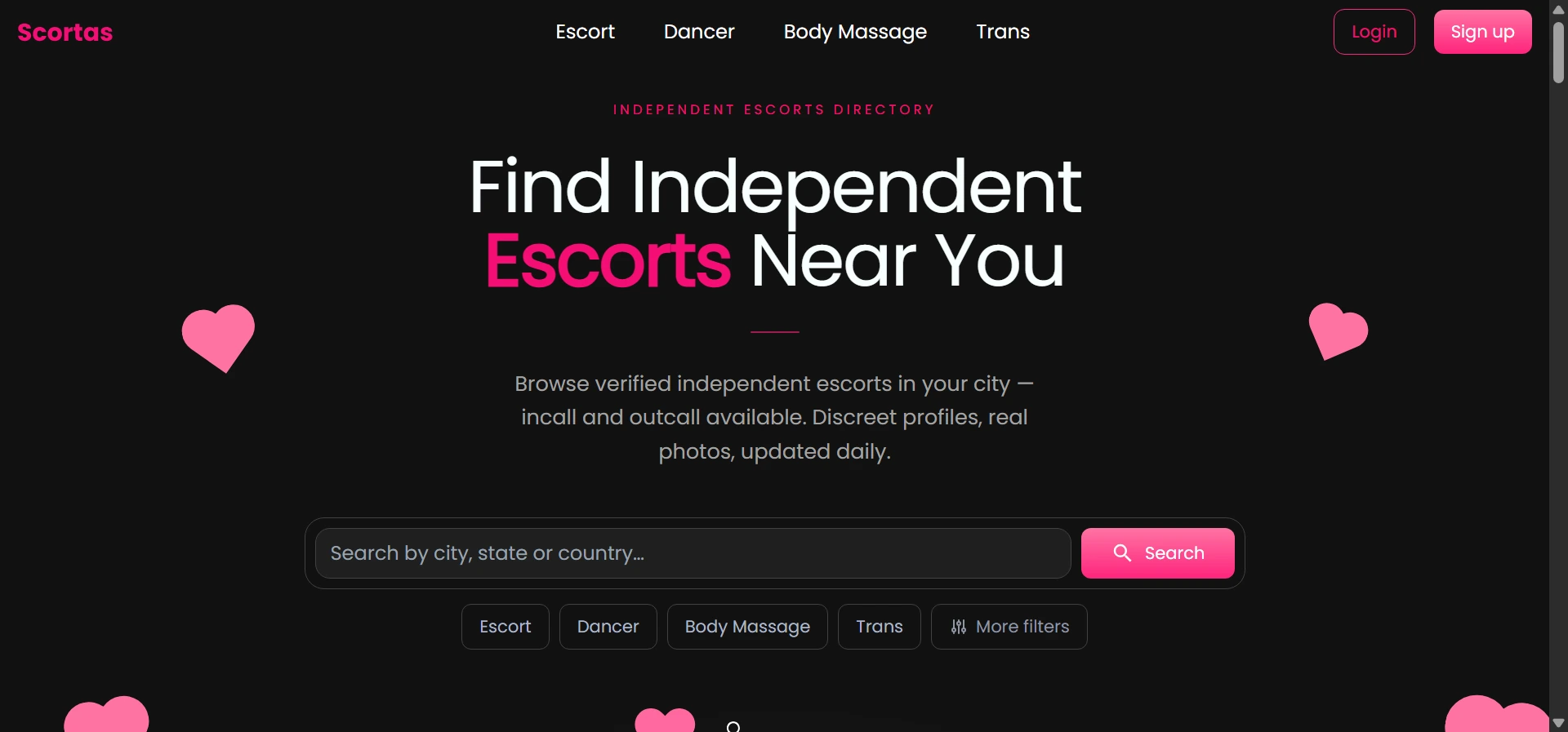 Scortas Escorts screenshot