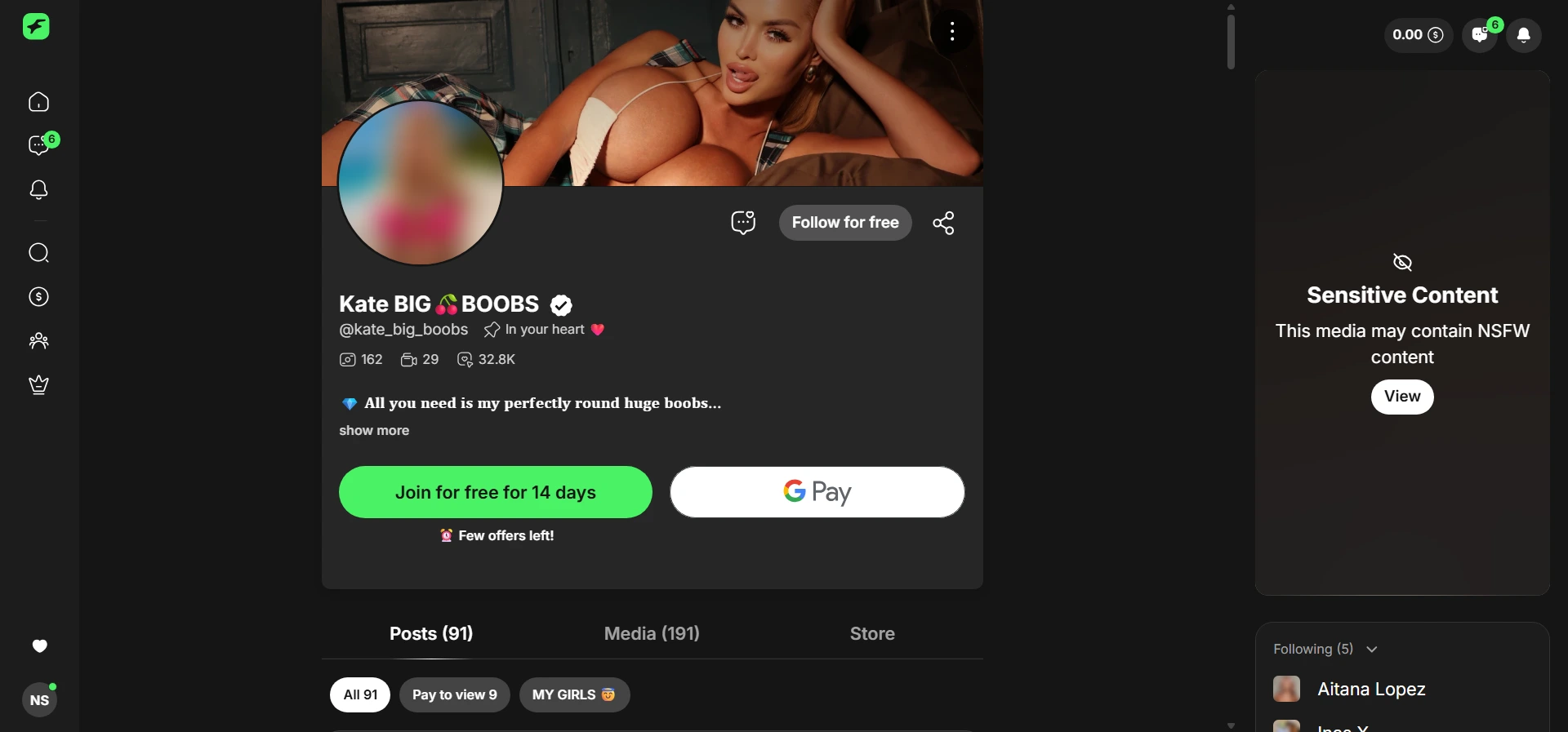 Kate BIG BOOBS screenshot