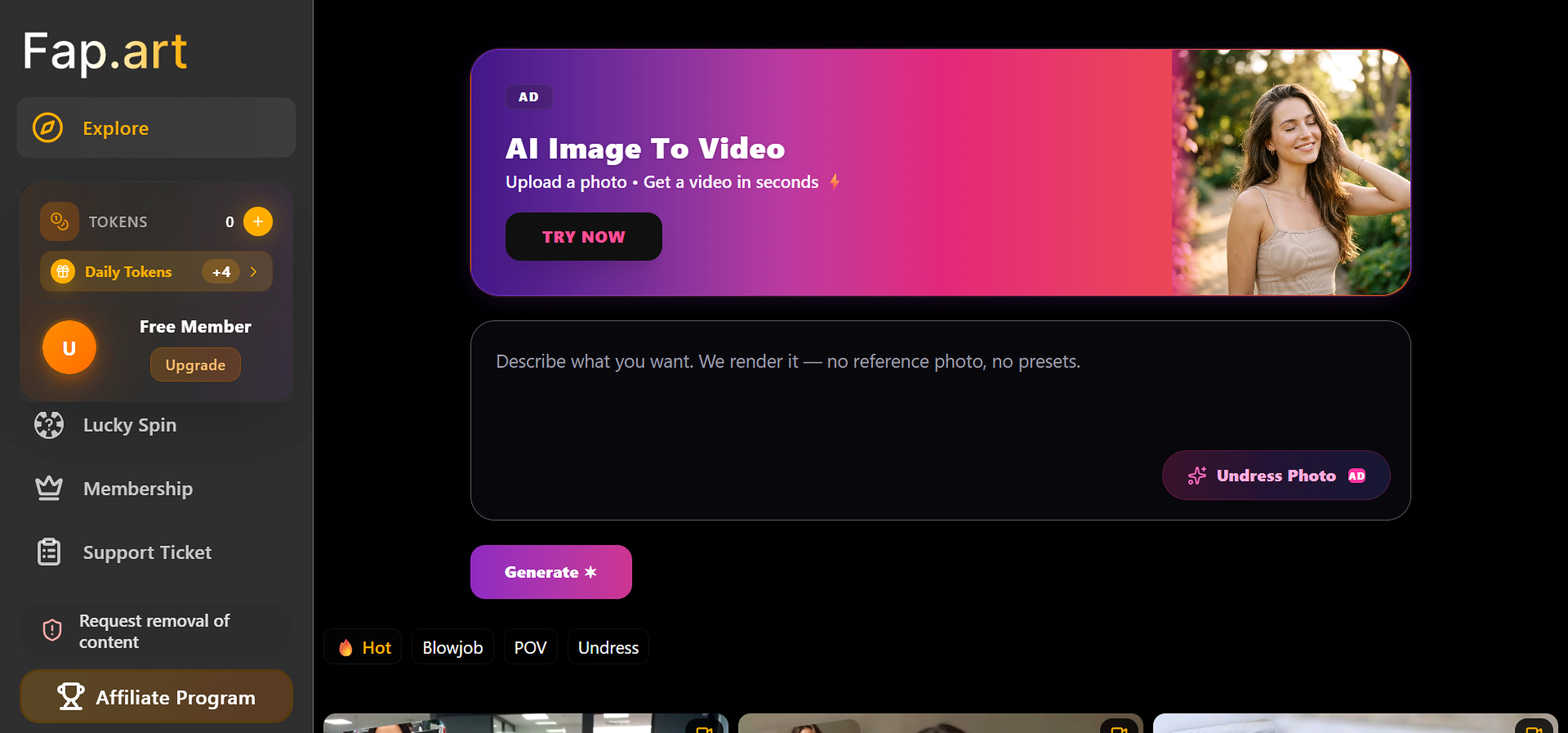 Fap.art screenshot