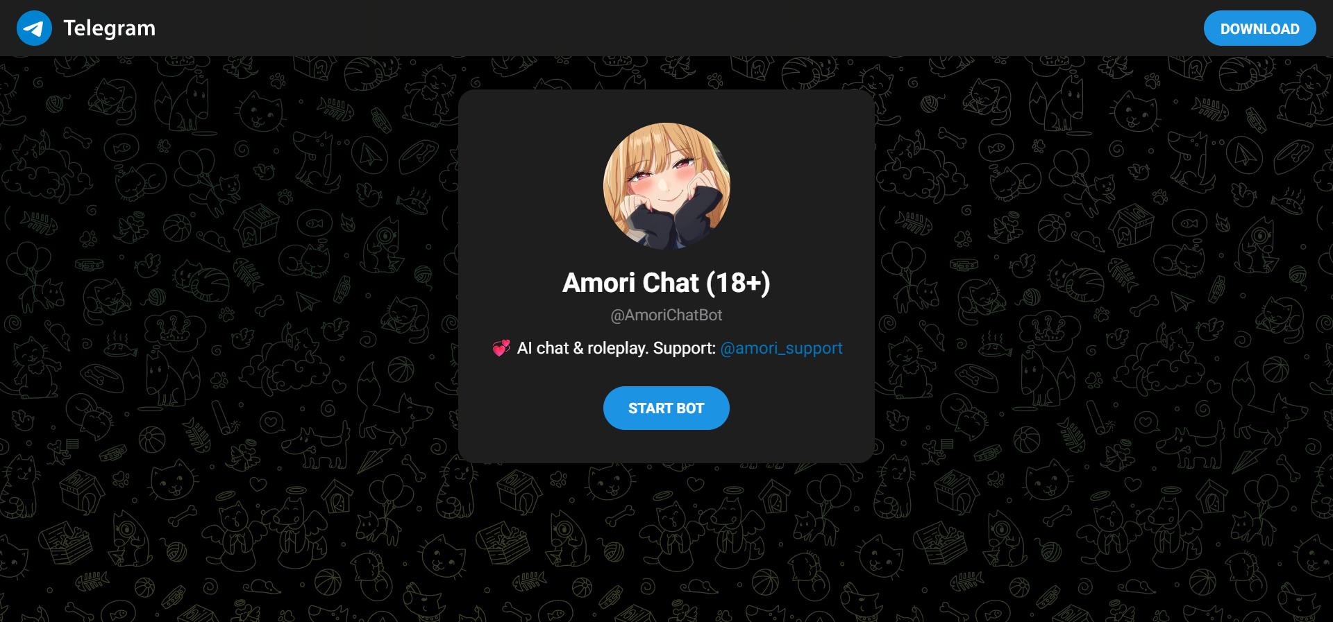 AmoriChatBot screenshot