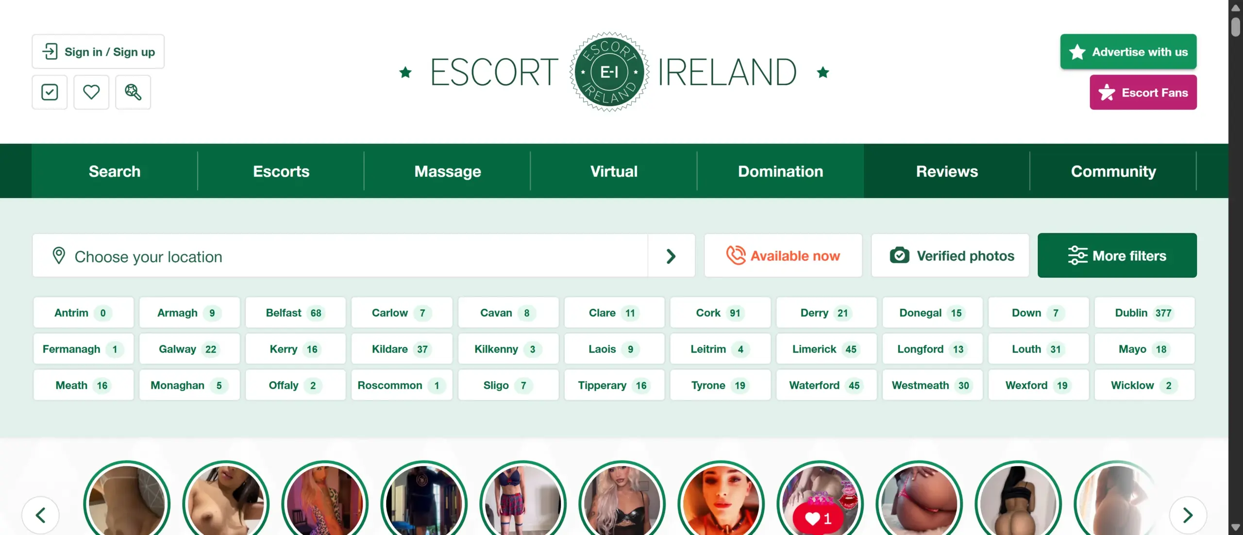 Escort Ireland screenshot