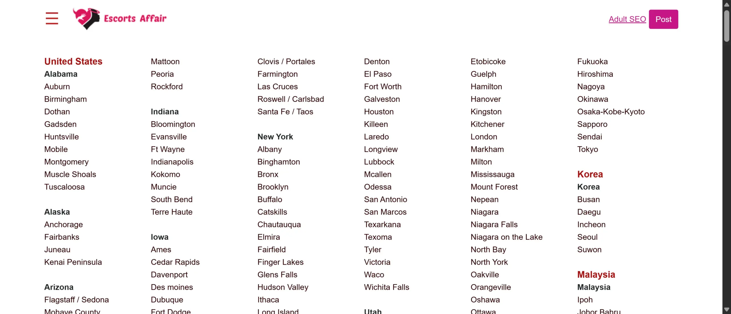 EscortsAffair screenshot