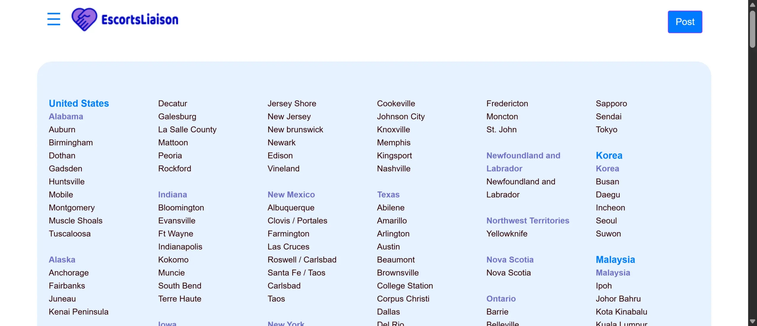 EscortsLiaison screenshot