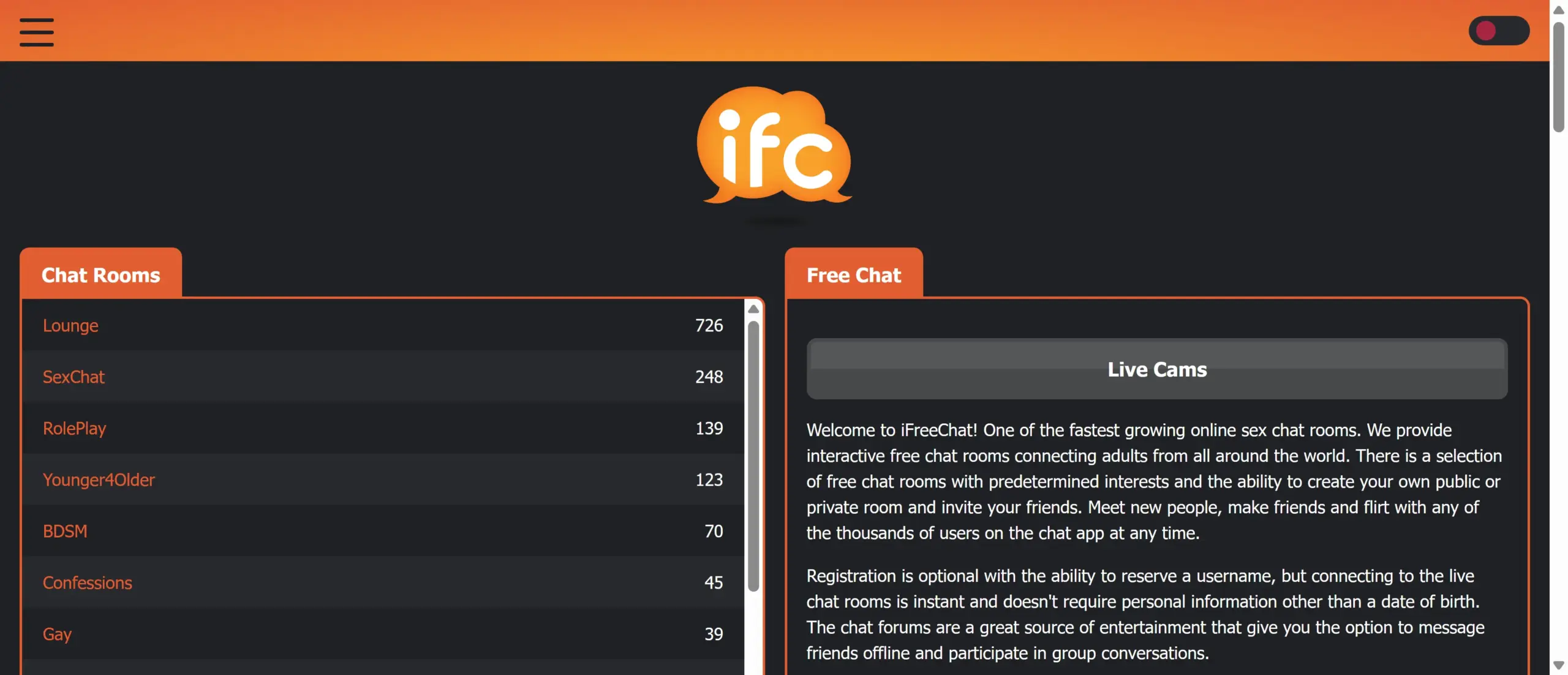 Ifreechat screenshot